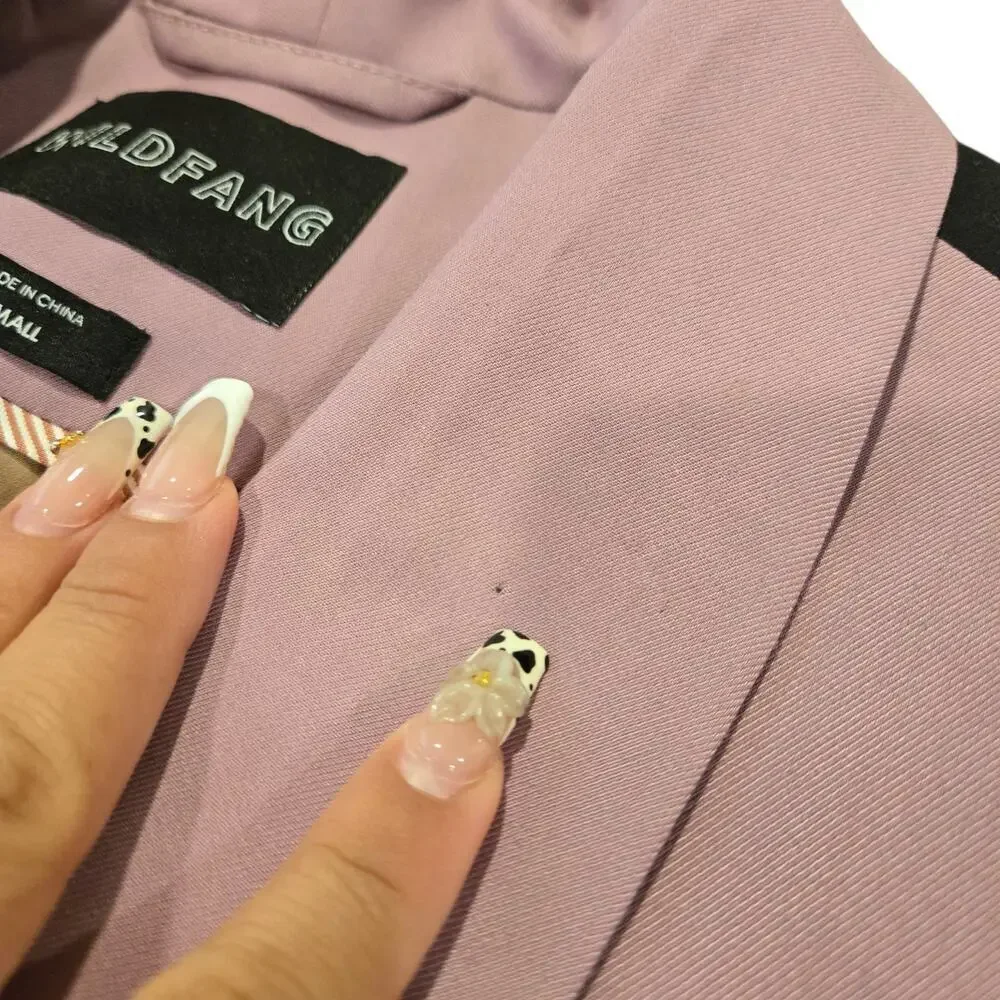 Wildfang The Empower Colorblock Tux Blazer‎ Mauve/Black Size: S